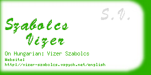 szabolcs vizer business card